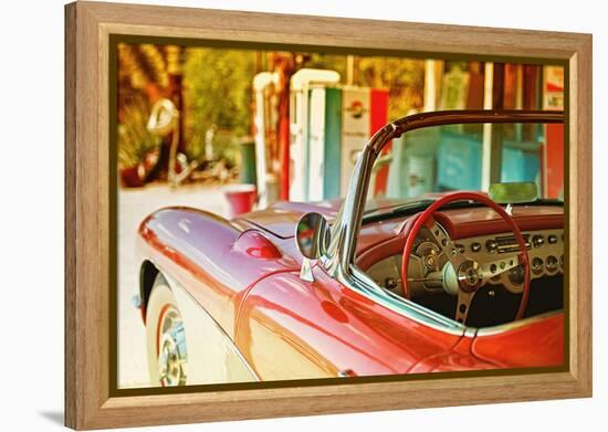 Cars - Chevrolet - Route 66 - Gas Station - Arizona - United States-Philippe Hugonnard-Framed Premier Image Canvas