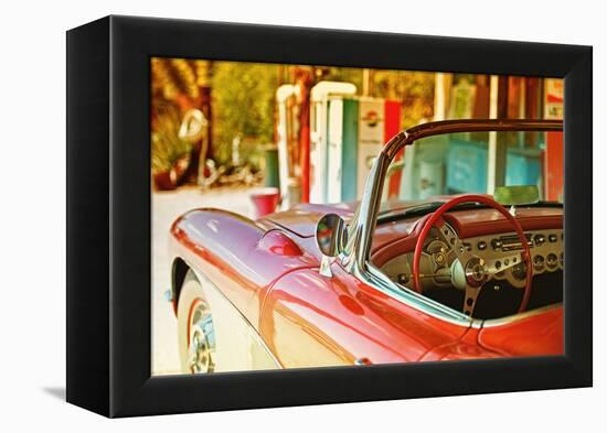 Cars - Chevrolet - Route 66 - Gas Station - Arizona - United States-Philippe Hugonnard-Framed Premier Image Canvas
