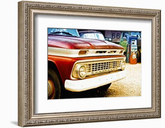 Cars - Chevrolet - Route 66 - Gas Station - Arizona - United States-Philippe Hugonnard-Framed Photographic Print