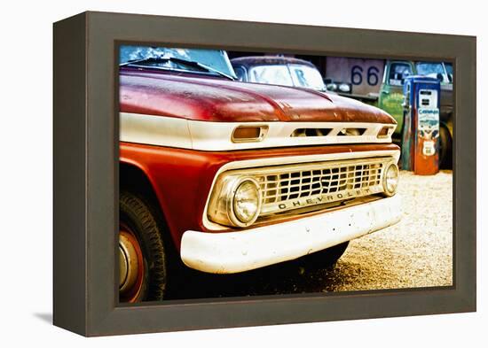 Cars - Chevrolet - Route 66 - Gas Station - Arizona - United States-Philippe Hugonnard-Framed Premier Image Canvas