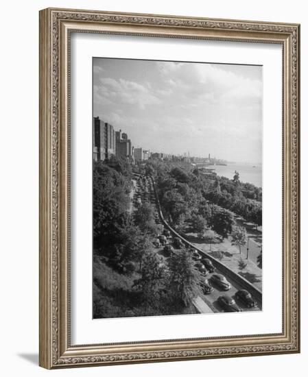 Cars Driving Off the George Washington Bridge in the Afternoon During Memorial Day Traffic-Cornell Capa-Framed Photographic Print