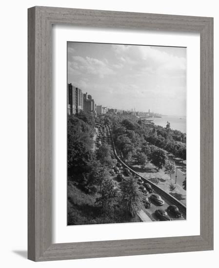 Cars Driving Off the George Washington Bridge in the Afternoon During Memorial Day Traffic-Cornell Capa-Framed Photographic Print