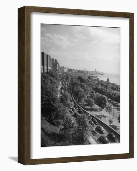 Cars Driving Off the George Washington Bridge in the Afternoon During Memorial Day Traffic-Cornell Capa-Framed Photographic Print