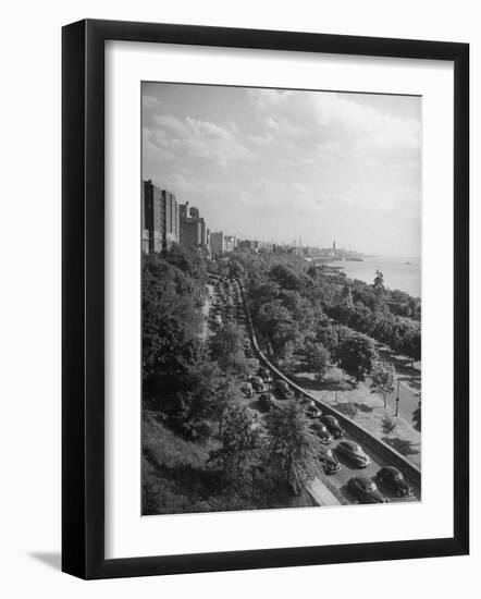 Cars Driving Off the George Washington Bridge in the Afternoon During Memorial Day Traffic-Cornell Capa-Framed Photographic Print