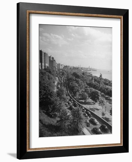 Cars Driving Off the George Washington Bridge in the Afternoon During Memorial Day Traffic-Cornell Capa-Framed Photographic Print
