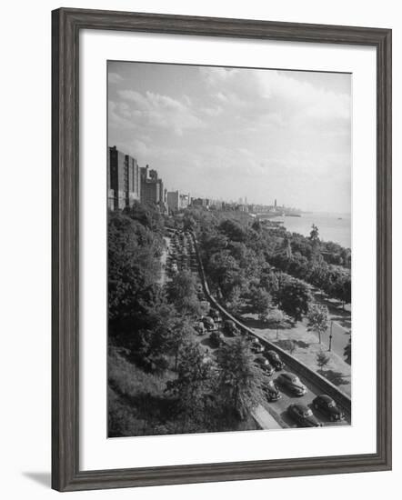 Cars Driving Off the George Washington Bridge in the Afternoon During Memorial Day Traffic-Cornell Capa-Framed Photographic Print