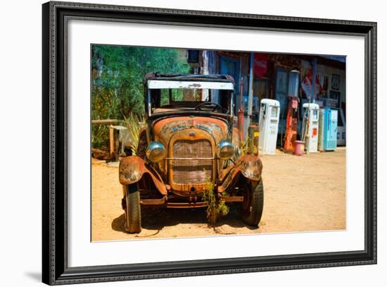 Cars - Ford - Route 66 - Gas Station - Arizona - United States-Philippe Hugonnard-Framed Photographic Print