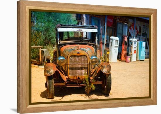 Cars - Ford - Route 66 - Gas Station - Arizona - United States-Philippe Hugonnard-Framed Premier Image Canvas