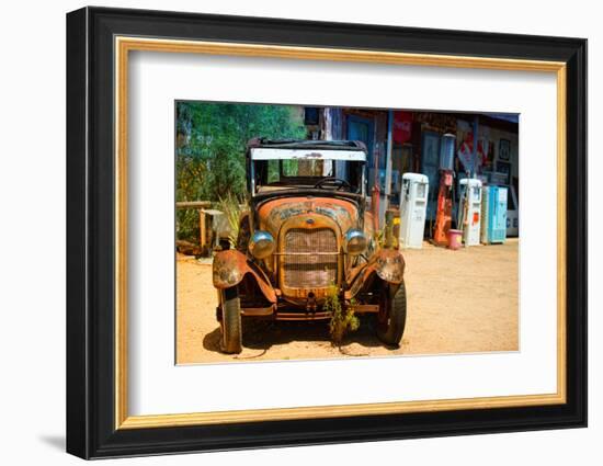 Cars - Ford - Route 66 - Gas Station - Arizona - United States-Philippe Hugonnard-Framed Photographic Print