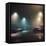 Cars in Car Park with Fog at Night-Tim Kahane-Framed Premier Image Canvas