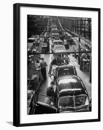 Cars Moving Down Assembly Line-Ralph Morse-Framed Premium Photographic Print