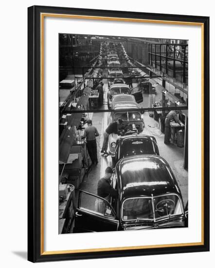 Cars Moving Down Assembly Line-Ralph Morse-Framed Premium Photographic Print