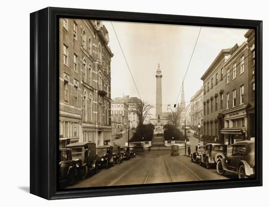 Cars on a Street in Baltimore-null-Framed Premier Image Canvas