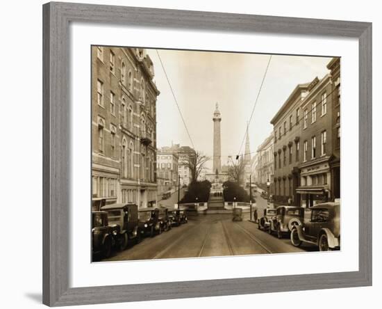 Cars on a Street in Baltimore-null-Framed Photographic Print