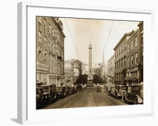 Cars on a Street in Baltimore-null-Framed Photographic Print