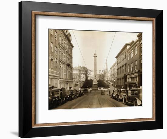 Cars on a Street in Baltimore-null-Framed Photographic Print