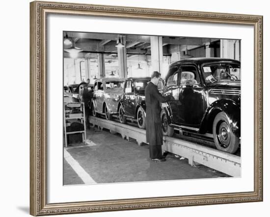 Cars on the Assembly Line at the Fiat Plant-Carl Mydans-Framed Photographic Print