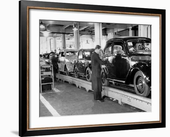 Cars on the Assembly Line at the Fiat Plant-Carl Mydans-Framed Photographic Print