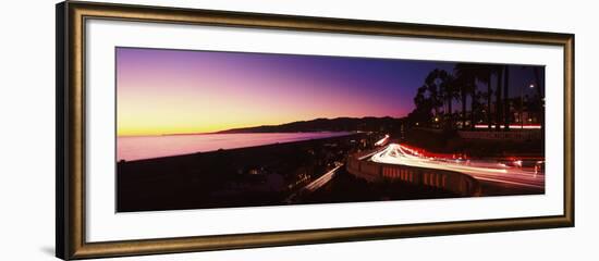 Cars on the road, Highway 101, Santa Monica, Los Angeles County, California, USA-null-Framed Photographic Print