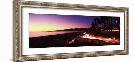 Cars on the road, Highway 101, Santa Monica, Los Angeles County, California, USA-null-Framed Photographic Print