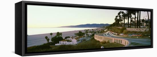 Cars on the road, Highway 101, Santa Monica, Los Angeles County, California, USA-null-Framed Premier Image Canvas