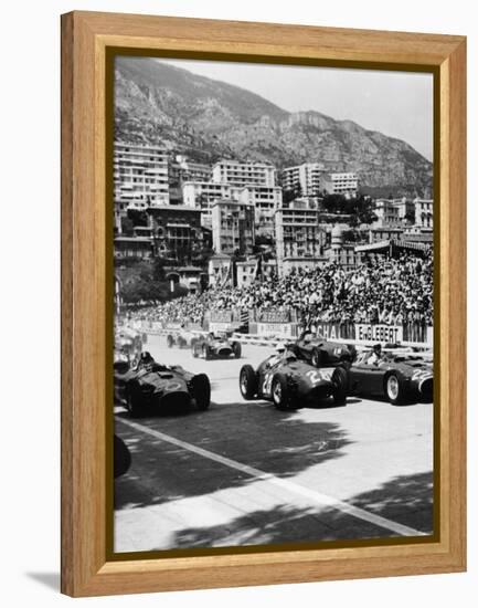 Cars on the Starting Grid, Monaco, 1950S-null-Framed Premier Image Canvas