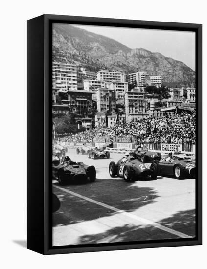 Cars on the Starting Grid, Monaco, 1950S-null-Framed Premier Image Canvas