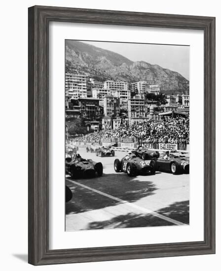 Cars on the Starting Grid, Monaco, 1950S-null-Framed Photographic Print