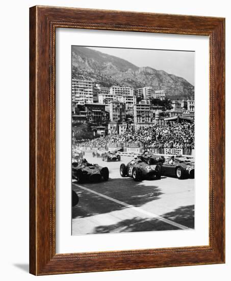 Cars on the Starting Grid, Monaco, 1950S-null-Framed Photographic Print