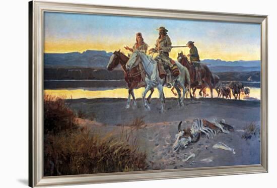 Carson's Men-Charles Marion Russell-Framed Art Print