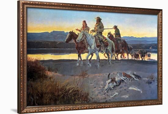 Carson's Men-Charles Marion Russell-Framed Art Print