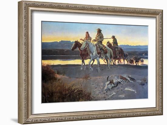 Carson's Men-Charles Marion Russell-Framed Art Print