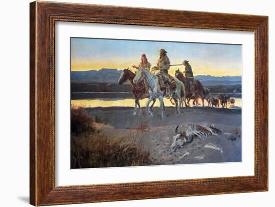 Carson's Men-Charles Marion Russell-Framed Art Print