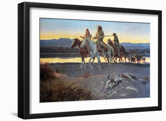 Carson's Men-Charles Marion Russell-Framed Art Print