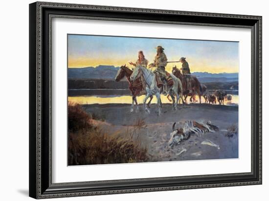 Carson's Men-Charles Marion Russell-Framed Art Print