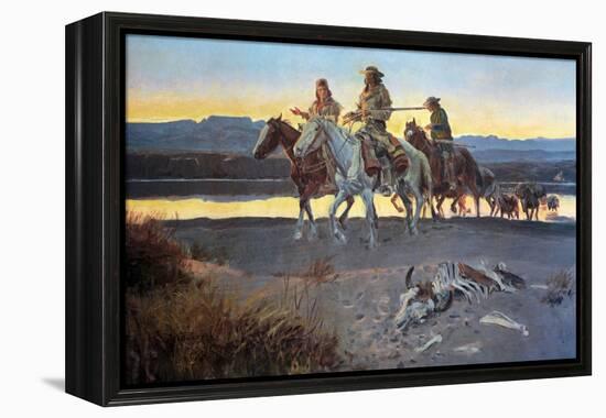 Carson's Men-Charles Marion Russell-Framed Stretched Canvas