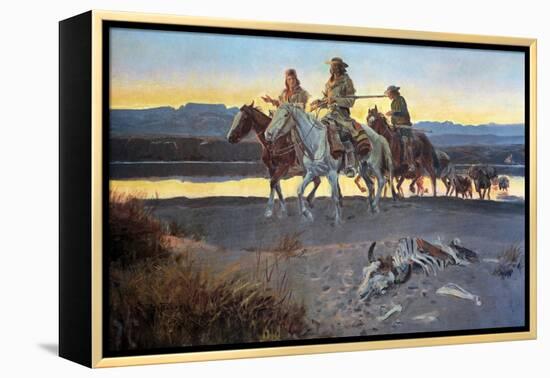Carson's Men-Charles Marion Russell-Framed Stretched Canvas