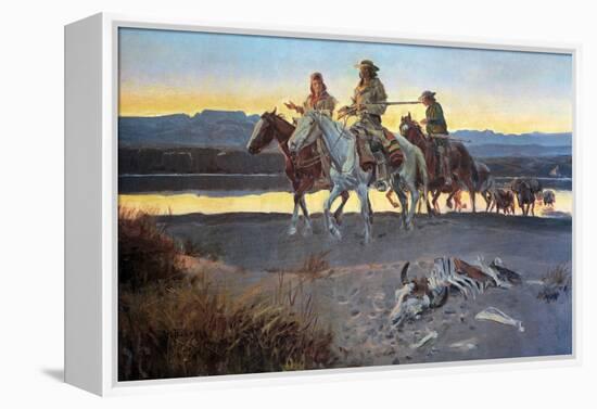 Carson's Men-Charles Marion Russell-Framed Stretched Canvas