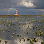 Lighthouse Meets Rainbow-Carsten Meyerdierks-Photographic Print