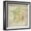 Carte de France-The Vintage Collection-Framed Giclee Print