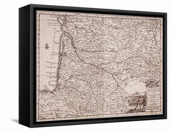 Carte de Guyenne et Gascogne-null-Framed Premier Image Canvas