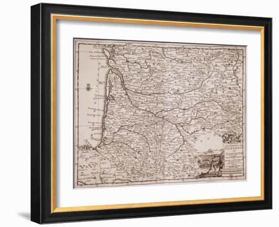 Carte de Guyenne et Gascogne-null-Framed Giclee Print