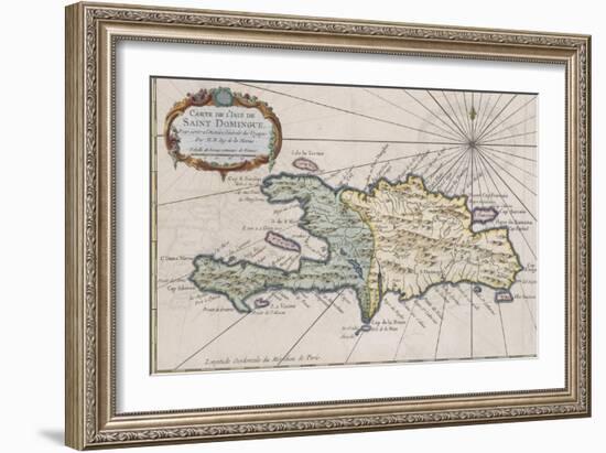 Carte de l'isle de Saint Domingue-null-Framed Giclee Print