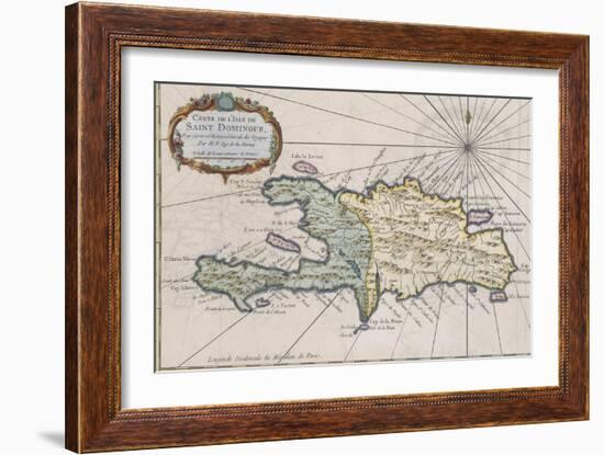 Carte de l'isle de Saint Domingue-null-Framed Giclee Print