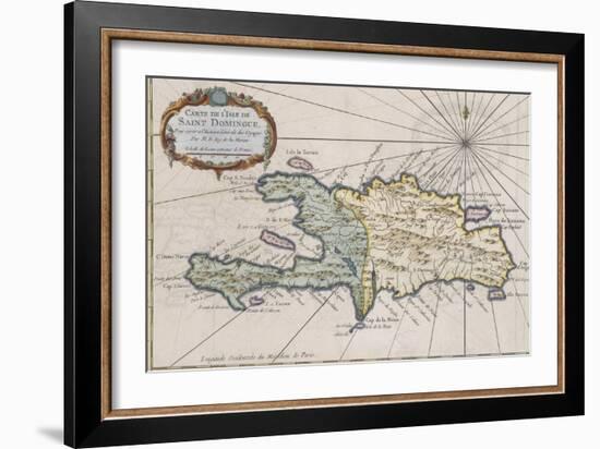 Carte de l'isle de Saint Domingue-null-Framed Giclee Print