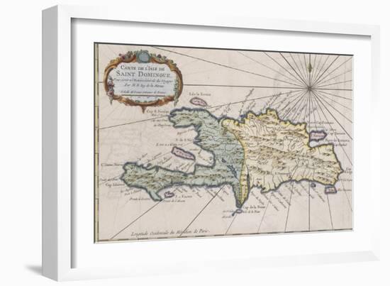 Carte de l'isle de Saint Domingue-null-Framed Giclee Print