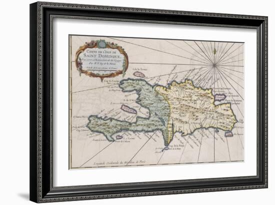 Carte de l'isle de Saint Domingue-null-Framed Giclee Print