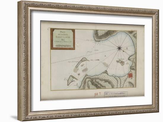 Carte de la baie de Saint-Louis à Saint-Domingue-null-Framed Giclee Print