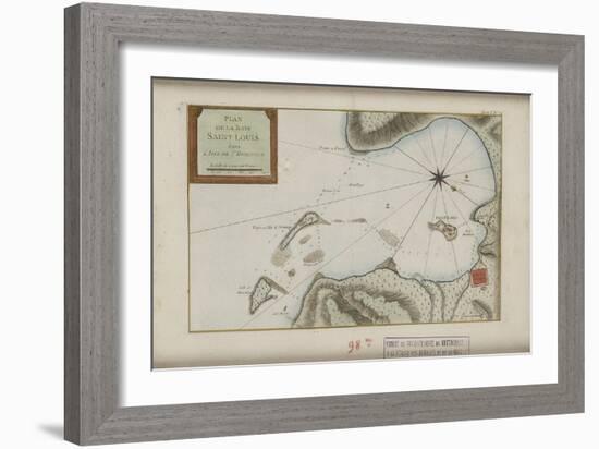 Carte de la baie de Saint-Louis à Saint-Domingue-null-Framed Giclee Print