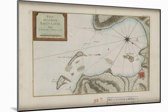 Carte de la baie de Saint-Louis à Saint-Domingue-null-Mounted Giclee Print